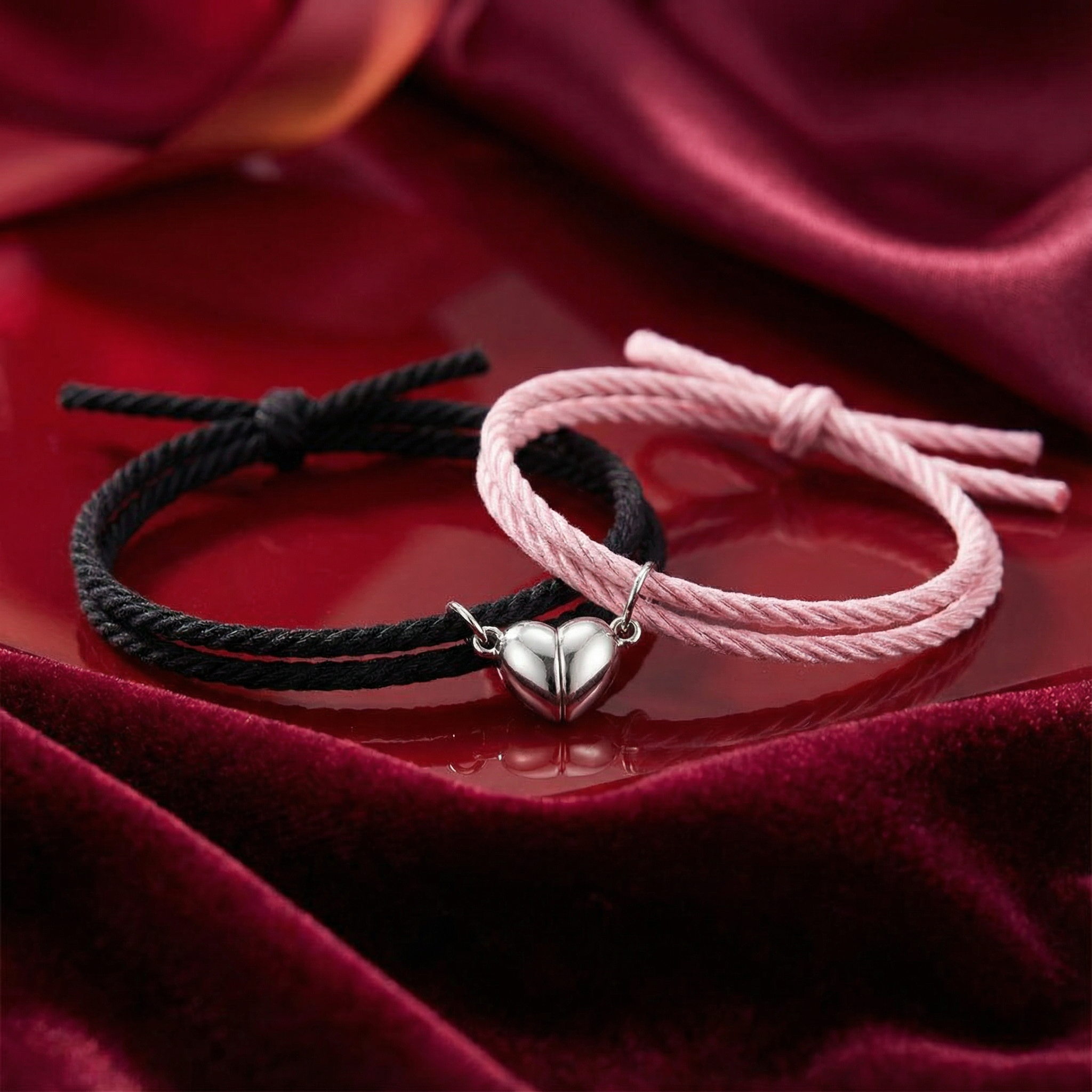 Bransoletki dla Par – Magnetyczne Połówki Serca