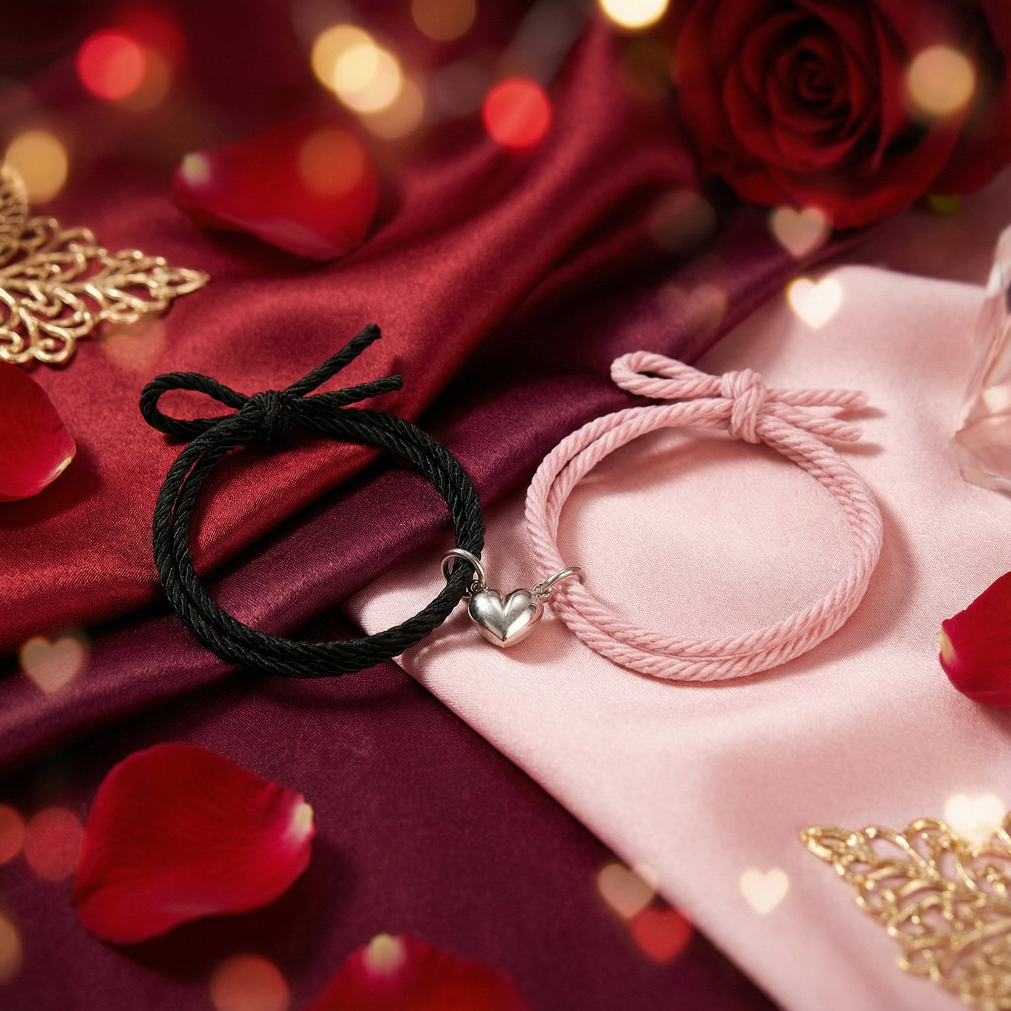 Bransoletki dla Par – Magnetyczne Połówki Serca