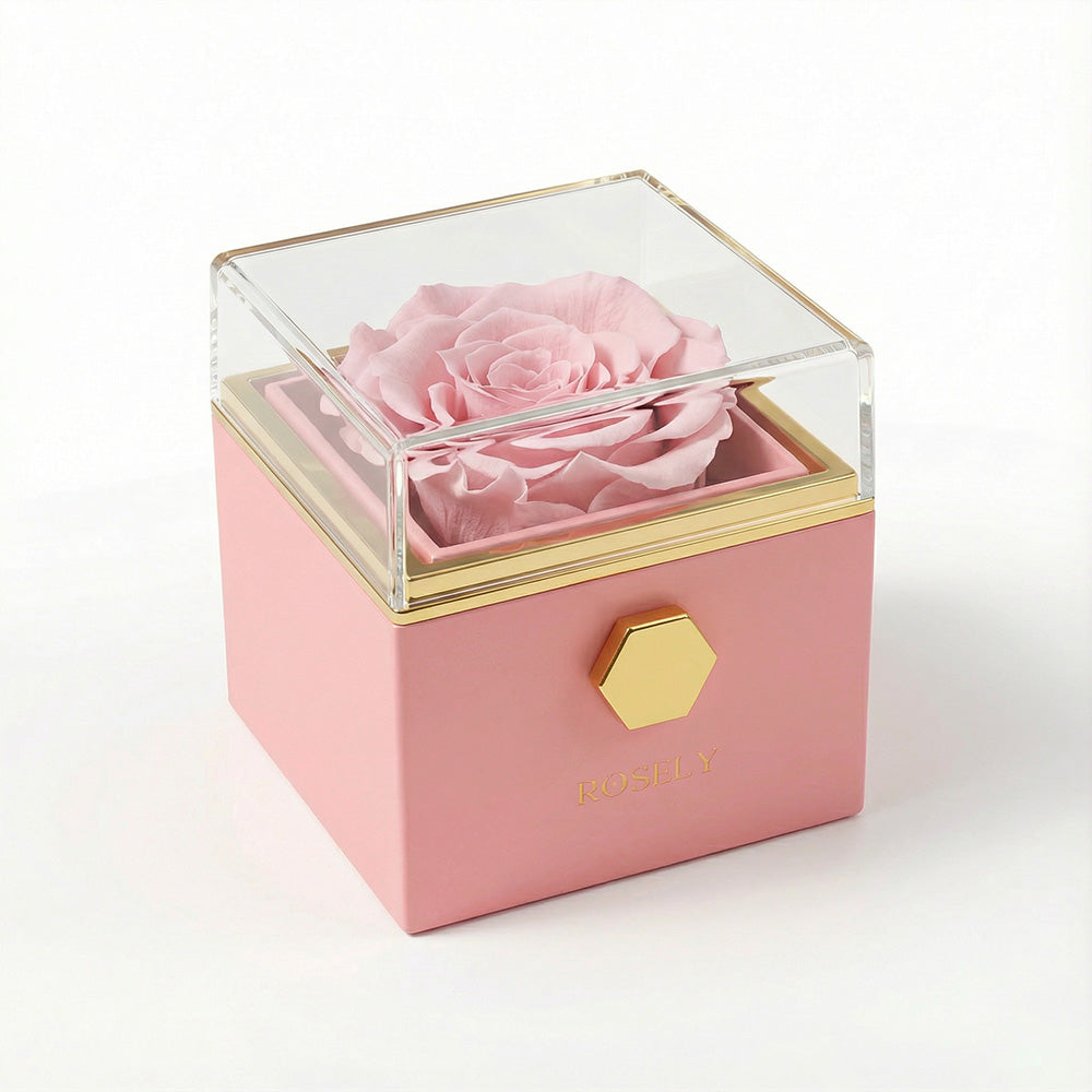 Wieczna Róża Rosely + naszyjnik